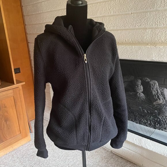 Spyder Black Lydia Sherpa Hooded Full Zip Jacket size M - Picture 4 of 15